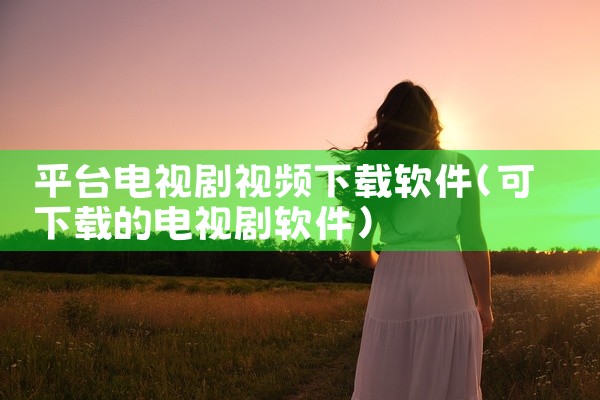 平台电视剧视频下载软件