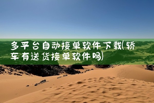 多平台自动接单软件下载